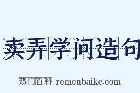 卖弄学问造句是什么意思的图片